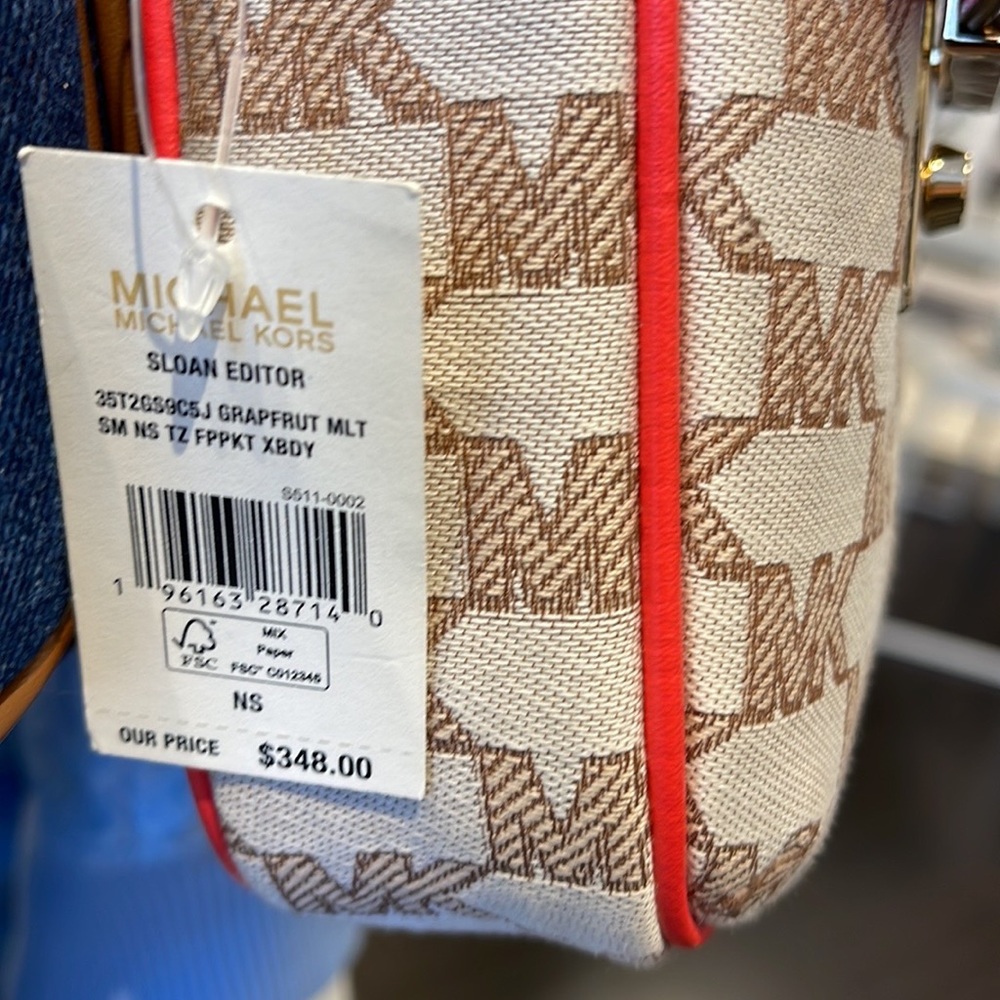 Michael Kors Sloan Editor Small Phone Logo Jacquard Crossbody
Grapefruit Multi - Picture 2 of 16